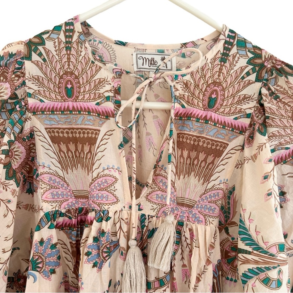 MILLE charlie top in Versailles print | block print | boho - Picture 3 of 7